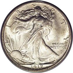 	1917 50C MS66 PCGS. A remarkable Premium Gem of this p 1917