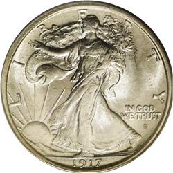 	1917-D 50C Obverse MS64 PCGS. A highly desirable examp 1917-D