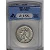 Image 1 : 	1917-D 50C Reverse AU55 ANACS. Even highpoint wear is 1917-D