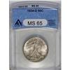 Image 1 : 	1934-D 50C MS65 ANACS. Unusually well defined overall, 1934-D