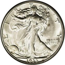 	1935-D 50C MS65 PCGS. Lustrous and sharply struck with 1935-D