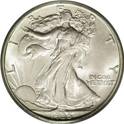 	1935-D 50C MS66 PCGS. Typically struck with creamy, li 1935-D