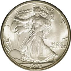 	1935-S 50C MS65 PCGS. A lustrous and brilliant Gem tha 1935-S