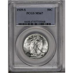 	1939-S 50C MS67 PCGS. This is a remarkable Superb Gem 1939-S