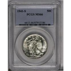 	1941-S 50C MS66 PCGS. A remarkably preserved Premium G 1941-S