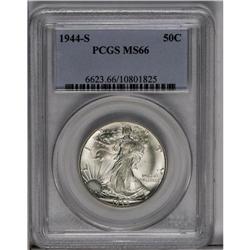 	1944-S 50C MS66 PCGS. Large S. A lustrous, virtually b 1944-S