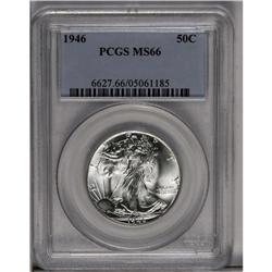 	1946 50C MS66 PCGS. This bright and fully lustrous Pre 1946
