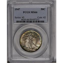 	1947 50C MS66 PCGS. Boldly struck with satin luster, s 1947