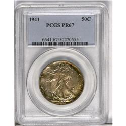	1941 50C PR67 PCGS. Highly brilliant and reflective, w 1941