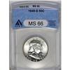 Image 1 : 	1949-S 50C MS66 ANACS. A popular key date in the Frank 1949-S