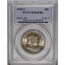 	1949-S 50C MS66 Full Bell Lines PCGS. Mottled lilac, o 1949-S