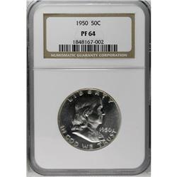 	1950 50C PR64 NGC. An attractive proof with essentiall 1950