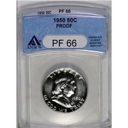 	1950 50C PR66 ANACS. Sharply struck and brilliant, wit 1950