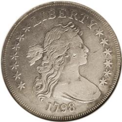 	1798 S$1 Small Eagle, 13 Stars--Repaired--ANACS. VF20 1798