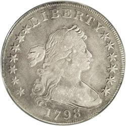 	1798 S$1 Large Eagle, Wide Date VF20 ANACS. B-23a, BB- 1798