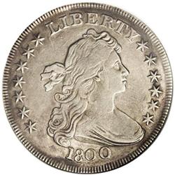 	1800 S$1 --Cleaned--ANACS. XF45 Details. B-16, BB-187, 1800