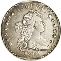 	1800 S$1 --Cleaned--ANACS. XF45 Details. B-17, BB-196, 1800