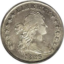 	1803 S$1 Large 3 VF35 PCGS. B-6, BB-255, R.2. Die Stat 1803