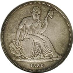 	1836 PS$1 Name on Base, Judd-60 Original, Pollock-65, 1836