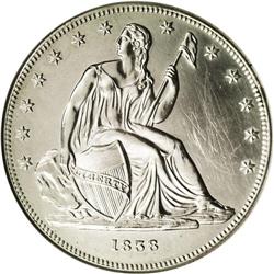 	1838 PS$1 Name Omitted, Judd-84 Restrike, Pollock-93, 1838