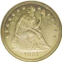 	1851 S$1 Restrike PR62 NGC. Ex: Richmond Collection. T 1851