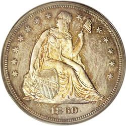 	1860 S$1 PR64 PCGS. A scintillating proof, the surface 1860
