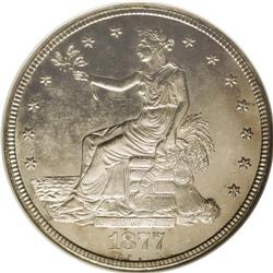 	1877-CC T$1 MS63 NGC. There is a light coating of redd 1877-CC