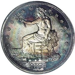 	1876 T$1 PR63 Cameo ANACS. Type One Obverse, Type Two 1876