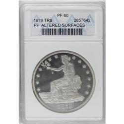 	1878 T$1 --Altered Surfaces--ANACS. PR60. This proof-on 1878