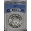 Image 1 : 	1878 8TF S$1 MS65 ANACS. VAM-19. The date and the eagl 1878 8TF