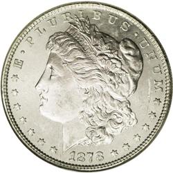 	1878 8TF S$1 MS64 Deep Mirror Prooflike NGC. VAM-2. A 1878 8TF