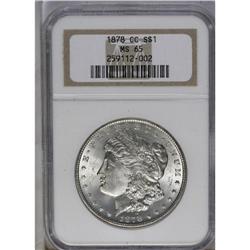 	1878-CC S$1 MS65 NGC. Brilliant and boldly struck with 1878-CC