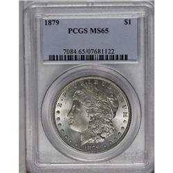 	1879 S$1 MS65 PCGS. A brilliant, well struck, and lust 1879