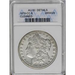 	1879-CC S$1 --Cleaned--ANACS. AU50 Details. A thickly h 1879-CC