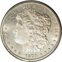 	1879-CC S$1 MS62 ANACS. This is the Normal Mintmark va 1879-CC