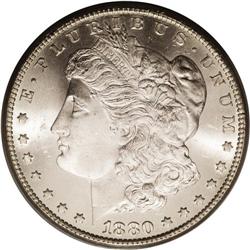 	1880-CC S$1 8 Over High 7 MS66 PCGS. VAM-5. Top 100 Va 1880-CC