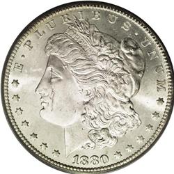 	1880-CC S$1 8 Over High 7 MS66 PCGS. VAM-5. A Top 100 1880-CC