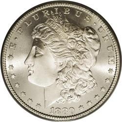 	1880-S S$1 MS68 PCGS. An absolutely Superb, untoned Ge 1880-S