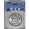 	1881-CC S$1 MS64 ANACS. This well struck Carson City r 1881-CC