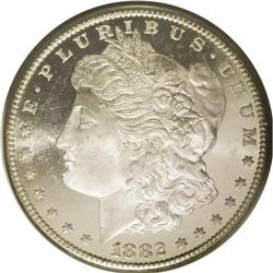 	1882-CC S$1 MS66 Deep Mirror Prooflike PCGS. A lovely 1882-CC