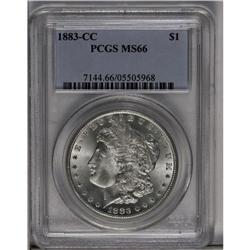 	1883-CC S$1 MS66 PCGS. A splendidly smooth representat 1883-CC