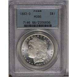 	1883-O S$1 MS66 PCGS. A distinct cameo effect is achie 1883-O