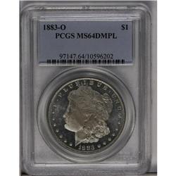 	1883-O S$1 MS64 Deep Mirror Prooflike PCGS. This is a 1883-O
