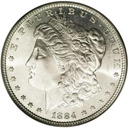 	1884 S$1 MS65 Deep Mirror Prooflike PCGS. A splendid e 1884