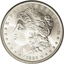 	1884-O S$1 MS67 PCGS. A brilliant Superb Gem that is e 1884-O