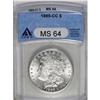 	1885-CC S$1 MS64 ANACS. Sharply struck and nearly a Ge 1885-CC