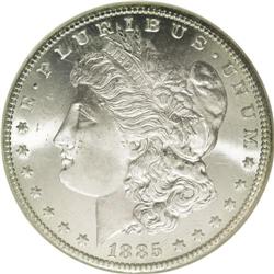 	1885-CC S$1 MS67 NGC. VAM-4. A Hot 50 Variety. The das 1885-CC