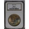 	1885-O S$1 MS66 NGC. Rich tan, aquamarine, and rose ad 1885-O
