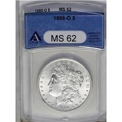 	1886-O S$1 MS62 ANACS. This intricately struck and unt 1886-O