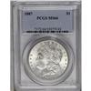 Image 1 : 	1887 S$1 MS66 PCGS. Untoned surfaces display a fine-gr 1887